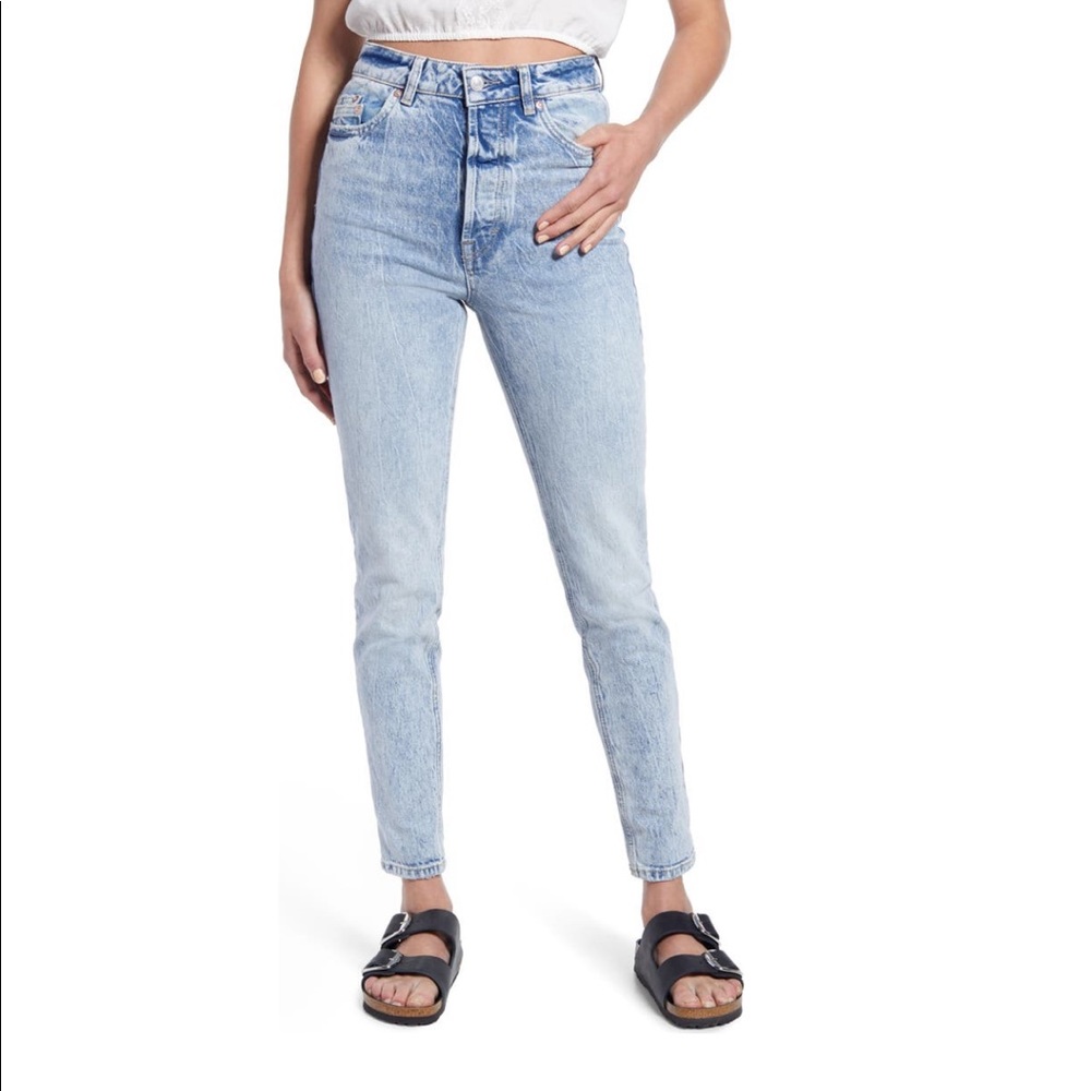 Free People Zuri Ultra High Waist Ankle Mom Jeans Size 27 NEW